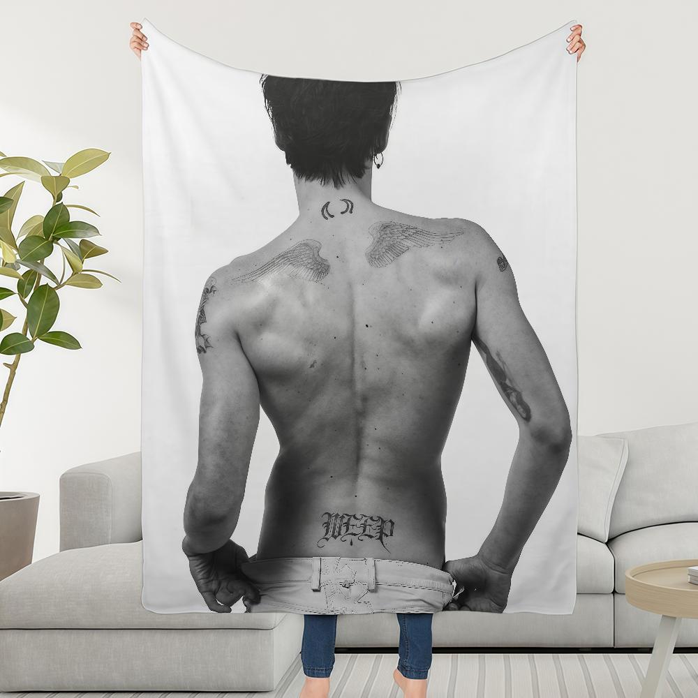 Blanket Throw English Super Y-YUNGBLUDS-ES Cosy Plush Living Room Singer Sofa Couch Childish Birthday Idols Gifts