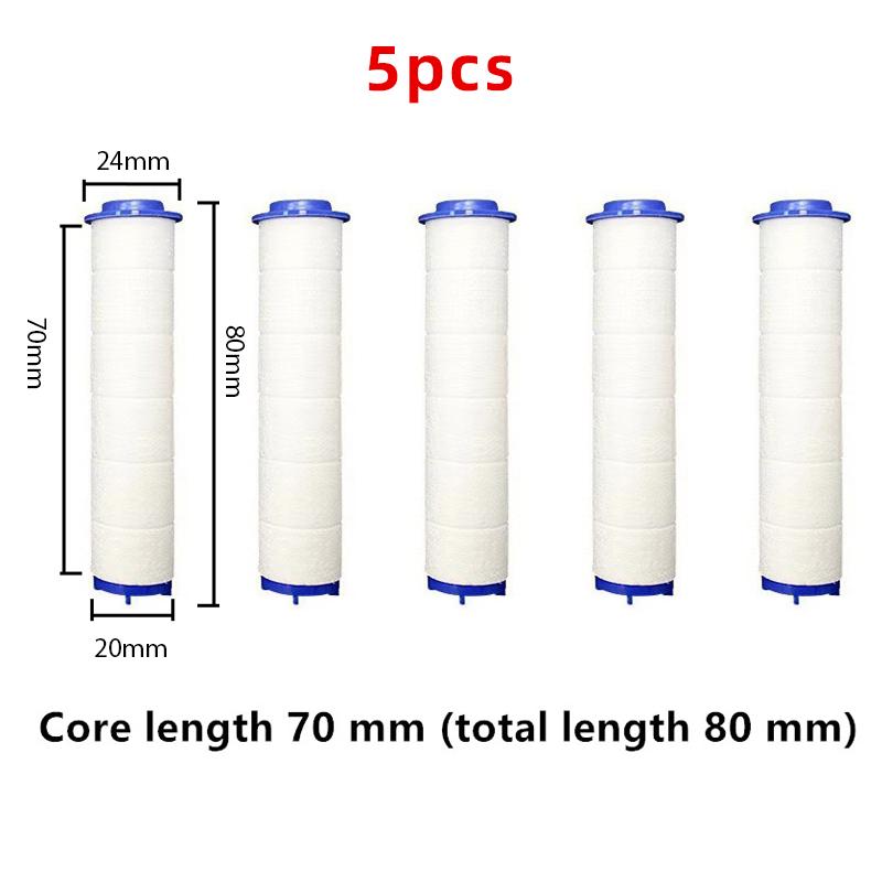 5Pcs Spray Head PP Cotton Filter Cartridge Is Suitable For Most Handheld Shower Bathroom Accessories