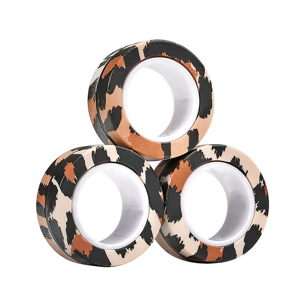 Magnetischer Fingerringe Set für Kinder und Erwachsene Stressabbau und Fokus Spielzeug Drehende Fidget Ringe für Angst und Konzentrationsverbesserung