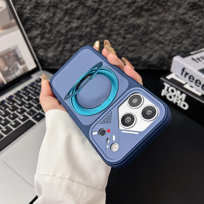 Yadun Contrasting Color 360 Rotating Magnetic Suction Bracket Is Suitable for Apple 17 Mobile Phone Case iPhone16promax Skin Grinding