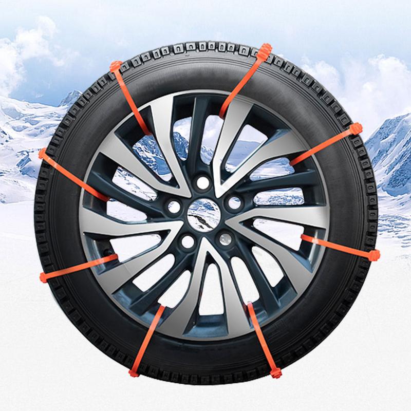 10pcs Car Tire Chains Winter Snow Anti-Skid Tyre Cable Ties Auto Outdoor Snow Tire Tyre Anti Skid Chain Emergency Accessories