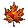 Autumn Maple Leaf Suncatcher Stained Glass Window Wall Hanging Decoration Acrylic Fall Leaf Ornament for Harvest Thanksgiving Party Supplies
