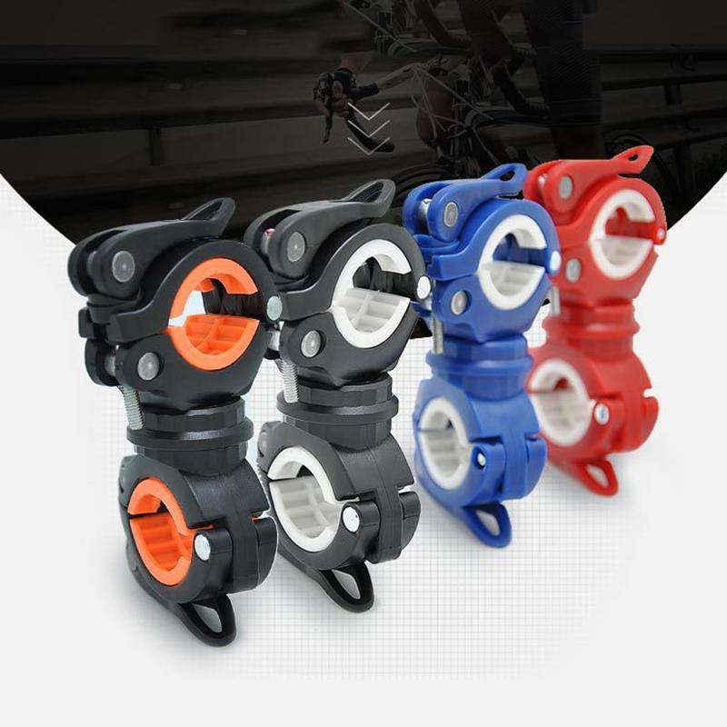 Rotazione a 360 Gradi Morsetto a Clip per Ciclismo Supporto per Torcia Bicicletta Bici Luce LED Torcia Supporto per Torcia Accessori Bicicletta