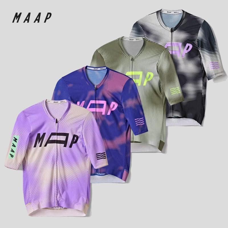 MAAP Style Unisex Cycling Jersey Short Sleeve Long Breathable Quick Dry Bike Riding Apparel Road MTB