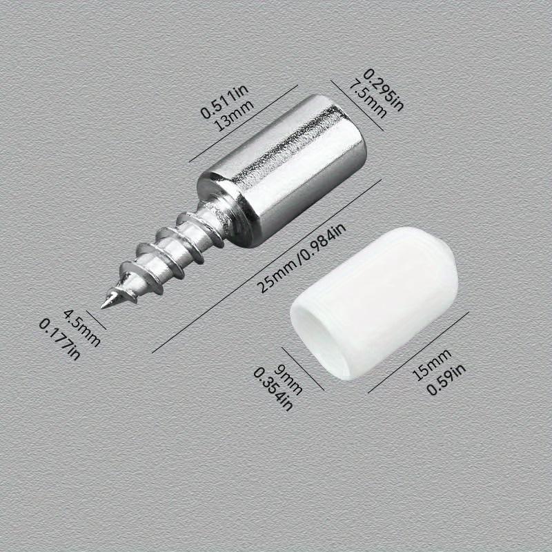 100pcs Self-tapping Screw Laminate Support Cabinet Body Fixed Support Partition Particle Support Cabinet Glass Accessories Shelf Nail Support