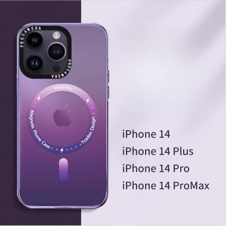 Applicable To Apple 16Pro Magnetic Charging Mobile Phone Case Matte Gradient IPhone 15 High Value Anti Fall 14 Protection Case