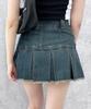 WEGO Figments Pleated Fringe Denim Mini Korean Perfect for and Size Medium Denim Skirt, Casual, Streetwear, Style, Spring, Summer, Autumn, Winter,