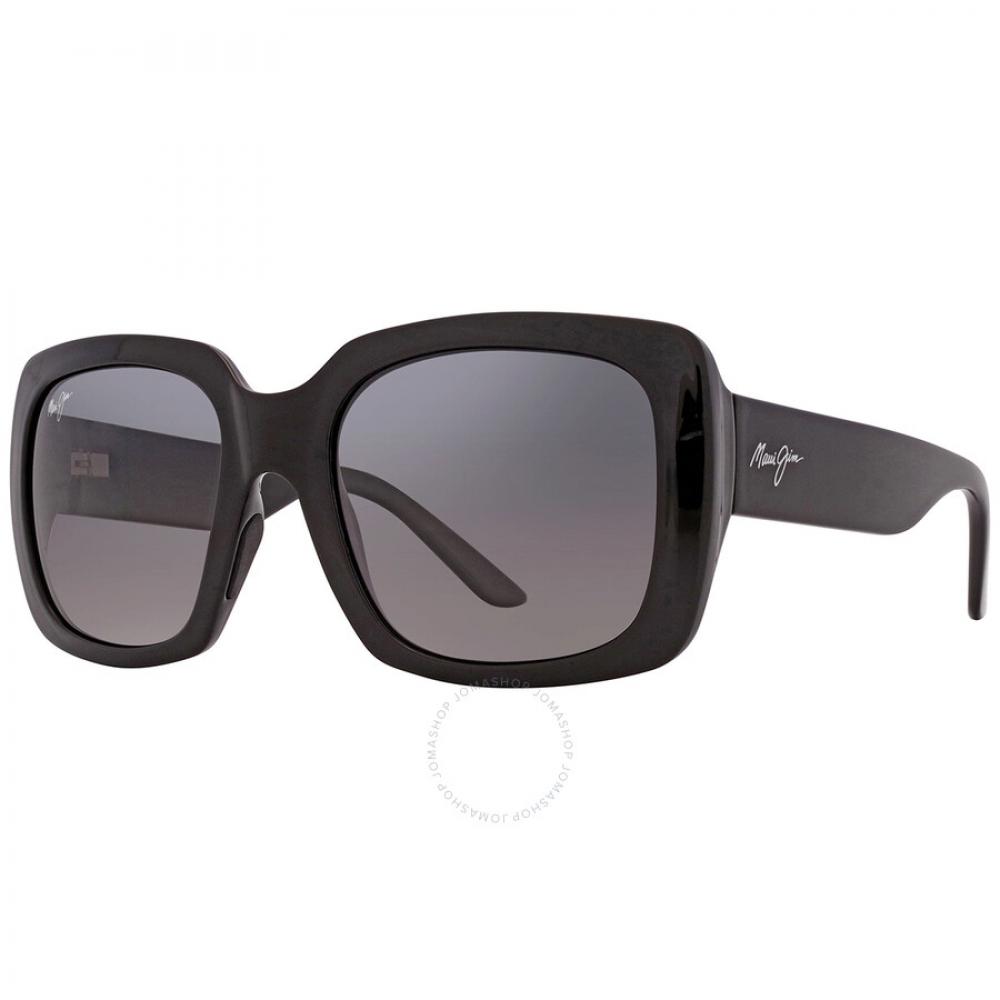 Maui Jim Two Steps Neutral Grey Square Ladies Sunglasses Gs863 02 55