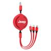 3 In 1 Fast Charger USB Data Cable Car Accessories For Jeep Grand Cherokee Wrangler JK Gladiator Compass Renegade Patriot Libert AKL1