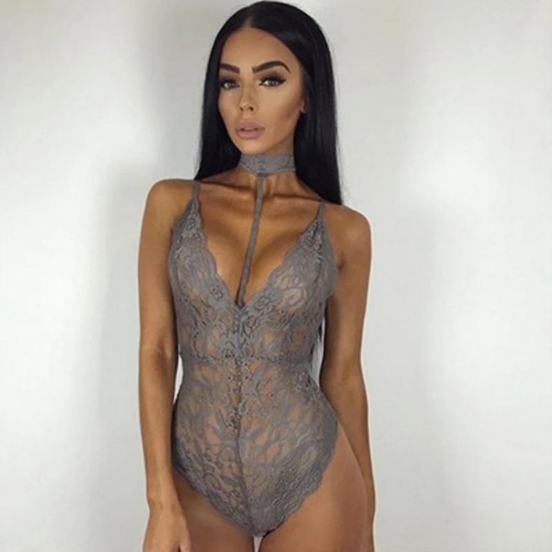 Sexy Lingerie Bodysuit Women Sleepwear Open Croth Bodysuit Hot Exotic Lace Lingerie Deep V Open Bra Underwear Set Exotic Apparel