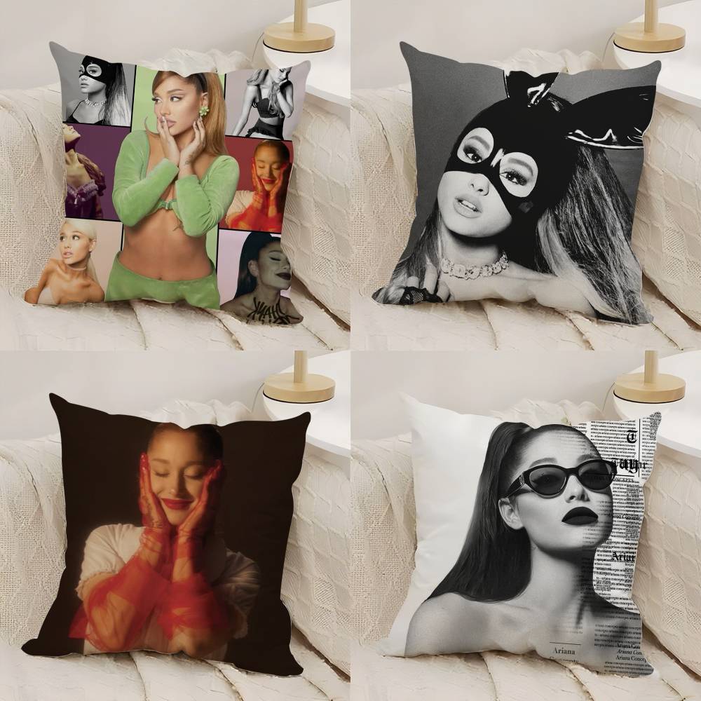 Singer A-Ariana G-Grandes Pillow Case Home Dorm Chair Back Short Plush Double-Sided Printing Office Nap Time Cushion Cover