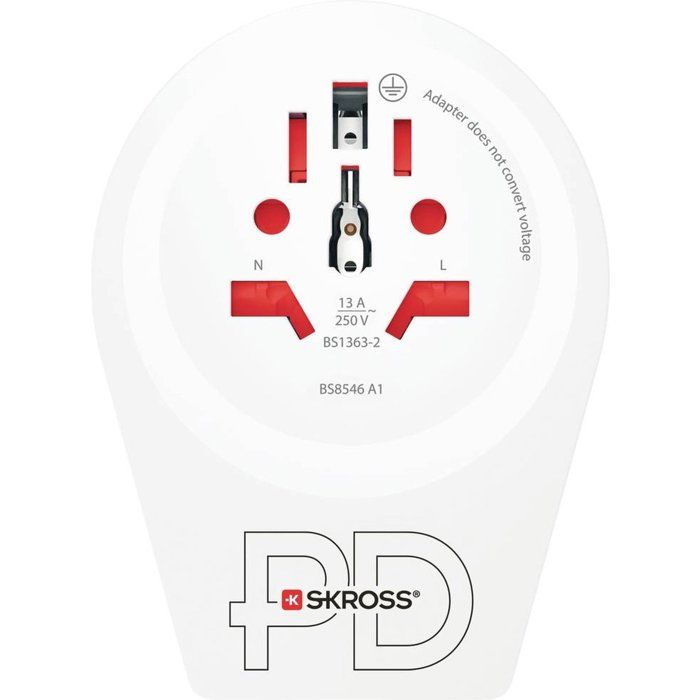 Skross 1.500290 adaptateur de voyage country adapter world to europe usb c20pd