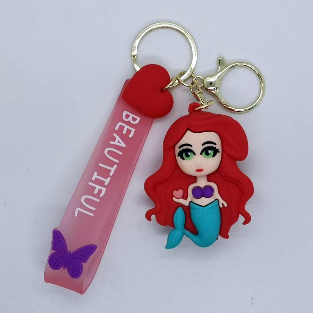 Creative Cartoon Princess Resin Keychain Pendant for Bags and Cars