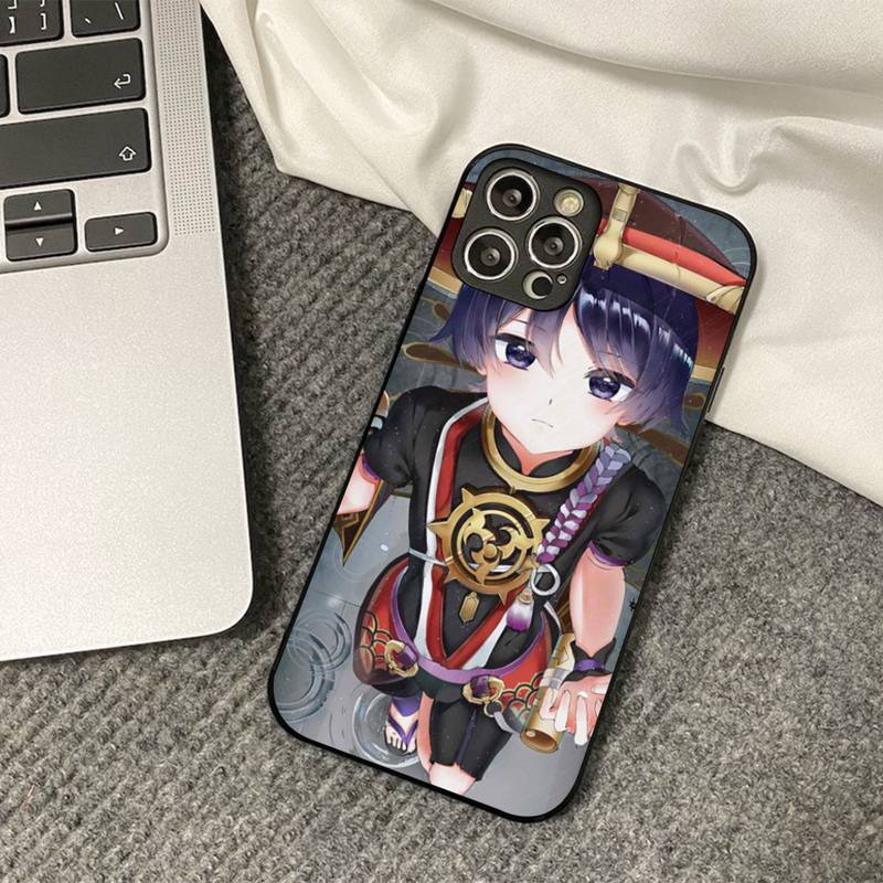Genshin Impact Scaramouche Phone Case for iPhone 11 12 13 mini pro XS MAX 8 7 6 6S Plus X 5S SE 2020 XR cover
