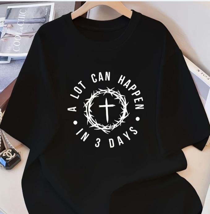 In 3 Tagen kann viel passieren Grafik-T-Shirt, Weich, atmungsaktiv und farbecht, Klassische Passform für tägliche Freizeitkleidung