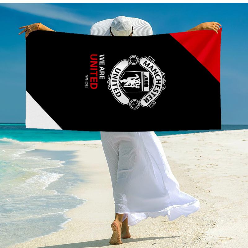 Ultra-Soft Beach Towel with Manchester United Theme,Ideal for Pool - Camping, Diving - Perfect Travel Essential, Vibrant Beach Towel.