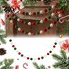 Colorful Felt Pom String 78.8 Inch Christmas Garland, Red Green White 20/30 Pompom Garland Balls Ornaments for Xmas Tree, Fireplace, Wall, Home Party