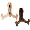 2 Pieces Sturdy Wood Display Stands for Plates and Sculptures Suitable for Any Decoration Elegant Styles Various Sizes