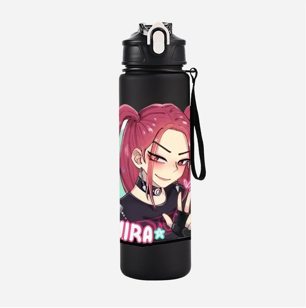 750Ml Water Bottler Cartoon K-Pop Demon Hunters Printed Character Water Cup Large Capacity Outdoor Portable Rope Drinking Bottle for Boy Girl Gift