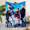 New Anime Girl Shiroko Blue Archive Printed Picnic Blankets Warm Blanket Soft and Comfortable Blanket Home Travel Birthday Gift