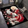 1PC Fox with Cherry Blossoms Moon Pattern Rug Carpets for Bedroom Living Room Sofa Mat Creative Door Mat Cloakroom Home Decor