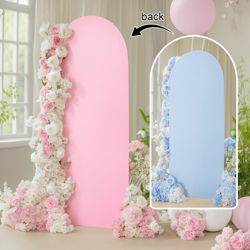 1PC Elastic Spandex Party Background Decor Double Sided Solid Color 4TF/6FT Baby Shower Backdrop Cover Wedding Birthday