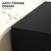 Sideboard Buffet Cabinet, Modern Kitchen Storage Cabinet with Adjustable Shelves and Metal Legs, Black