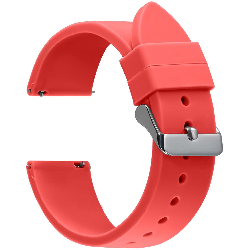 

16mm 18mm 20mm 22mm Soft Rubber Silicone Strap Quick Release Watch Band for Seiko for Omega for Casio Universal Bracelets Belts 16mm червоний