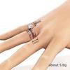 CopperRings Set for Women Elegant Wedding Engagement Finger Accessories Luxury Attractive Charms Jewelry
