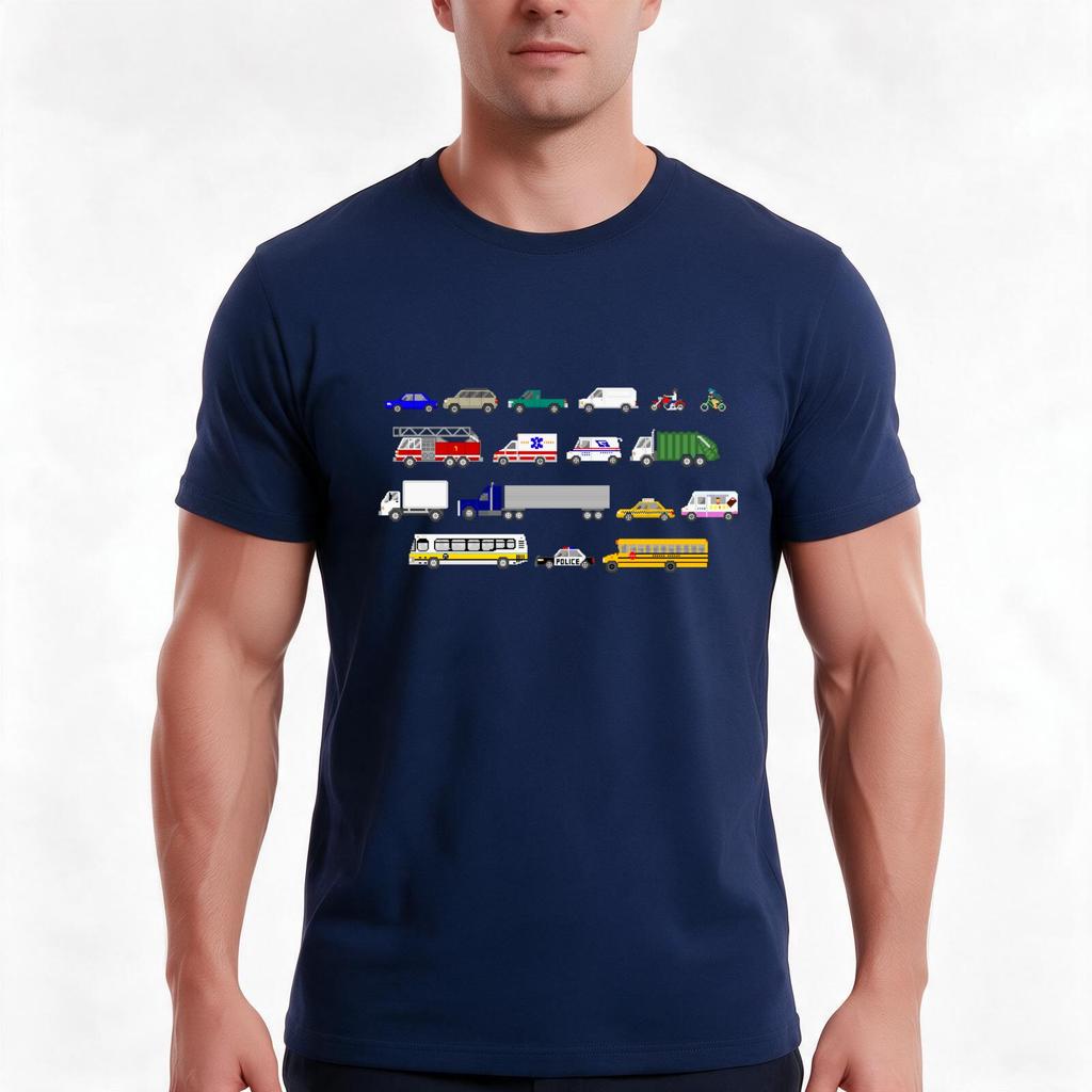 Street Vehicles The Kids Picture Show Tshirt Summer Casual Cotton Tee Oversized Streetwear Tops Vintage Graphic Print