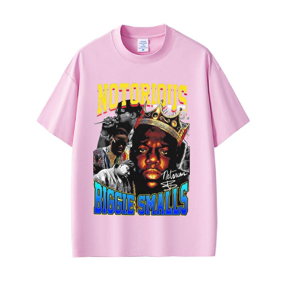 Rapper The Notorious Big Graphic T-shirt Biggie Smalls Print T Shirt Unisex's Women Hip Hop Vintage Oversized Short Sleeve T-shirts
