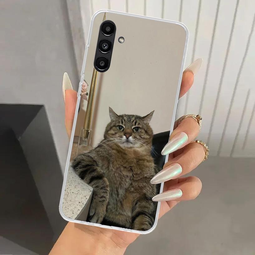Pet Cat Funny Memes Phone Case for Samsung Galaxy A17 A16 A37 A26 A36 A57 A56 A15 A25 A35 A55 A14 A24 A34 A54 A13 A23 A33 A53 Ga