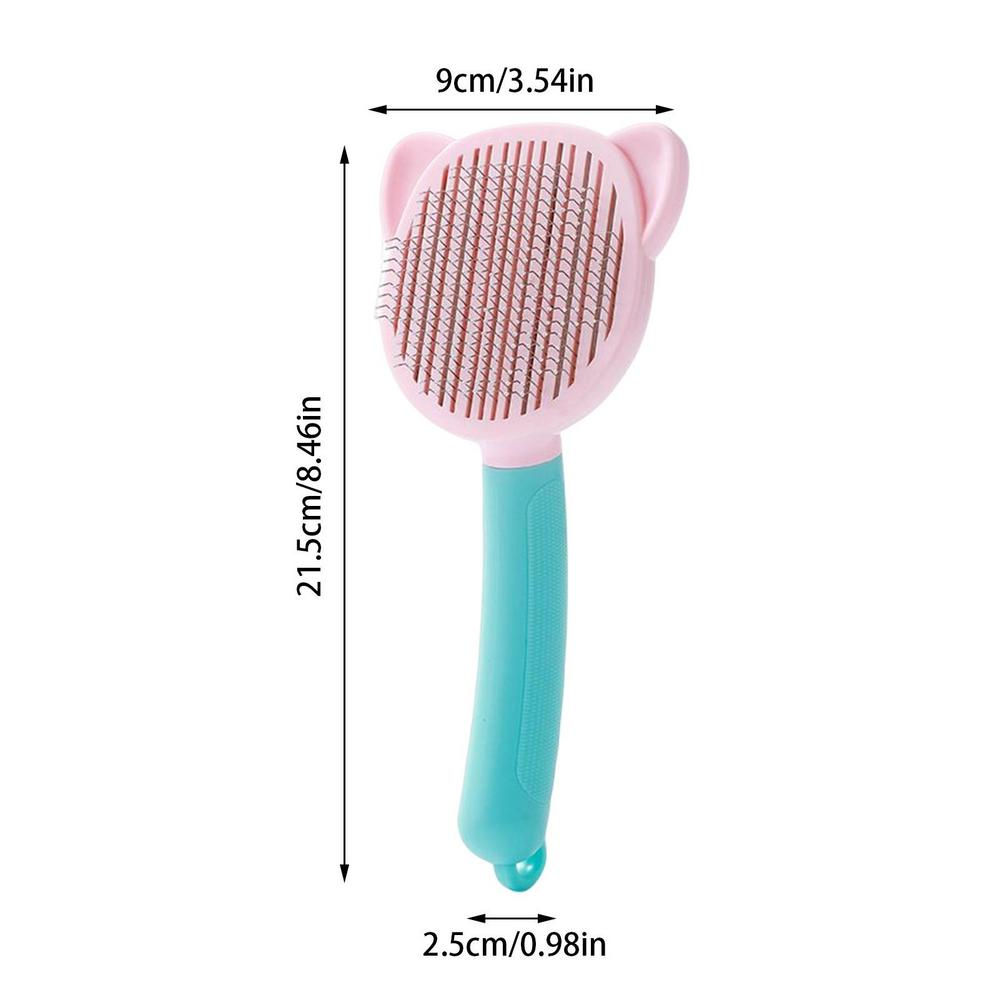 Cat Brushes For Indoor Cats Cat Slicker Brush Self Cleaning One-Click Cleaning Cat Brush For Long Or Short Haired Cats Cat Comb