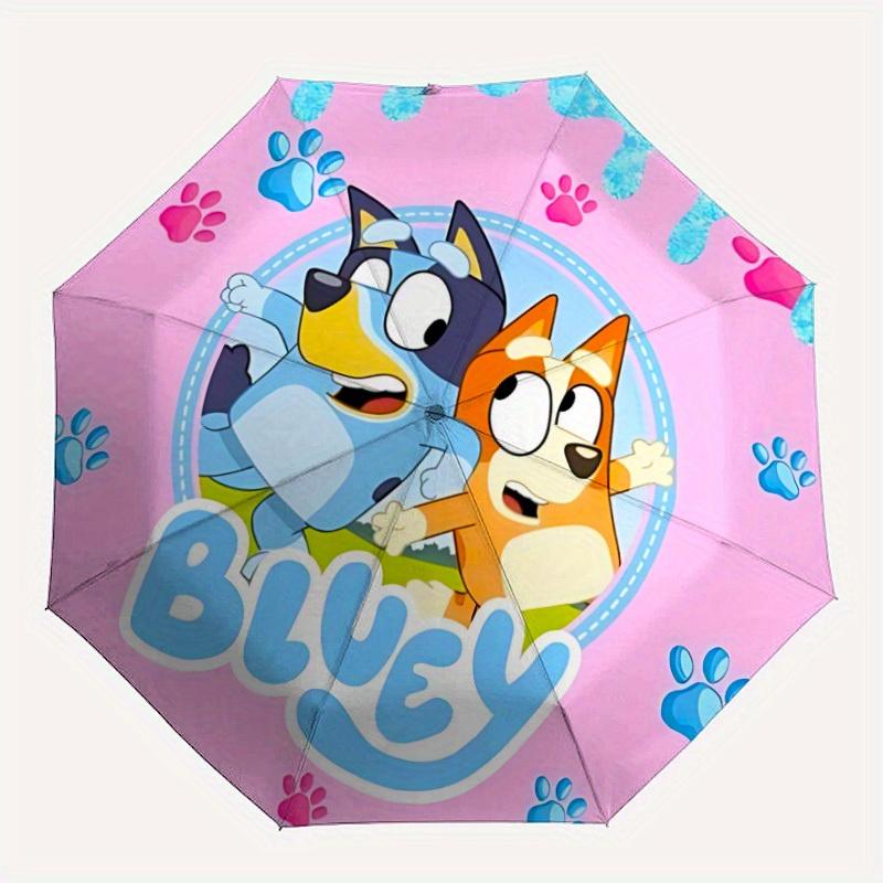

1pc Bluey Dog Automatic Umbrella - 8-Rib Foldable Design, Outdoor Adventures, and Family Celebrations, Durable Canopy Material yy250827130