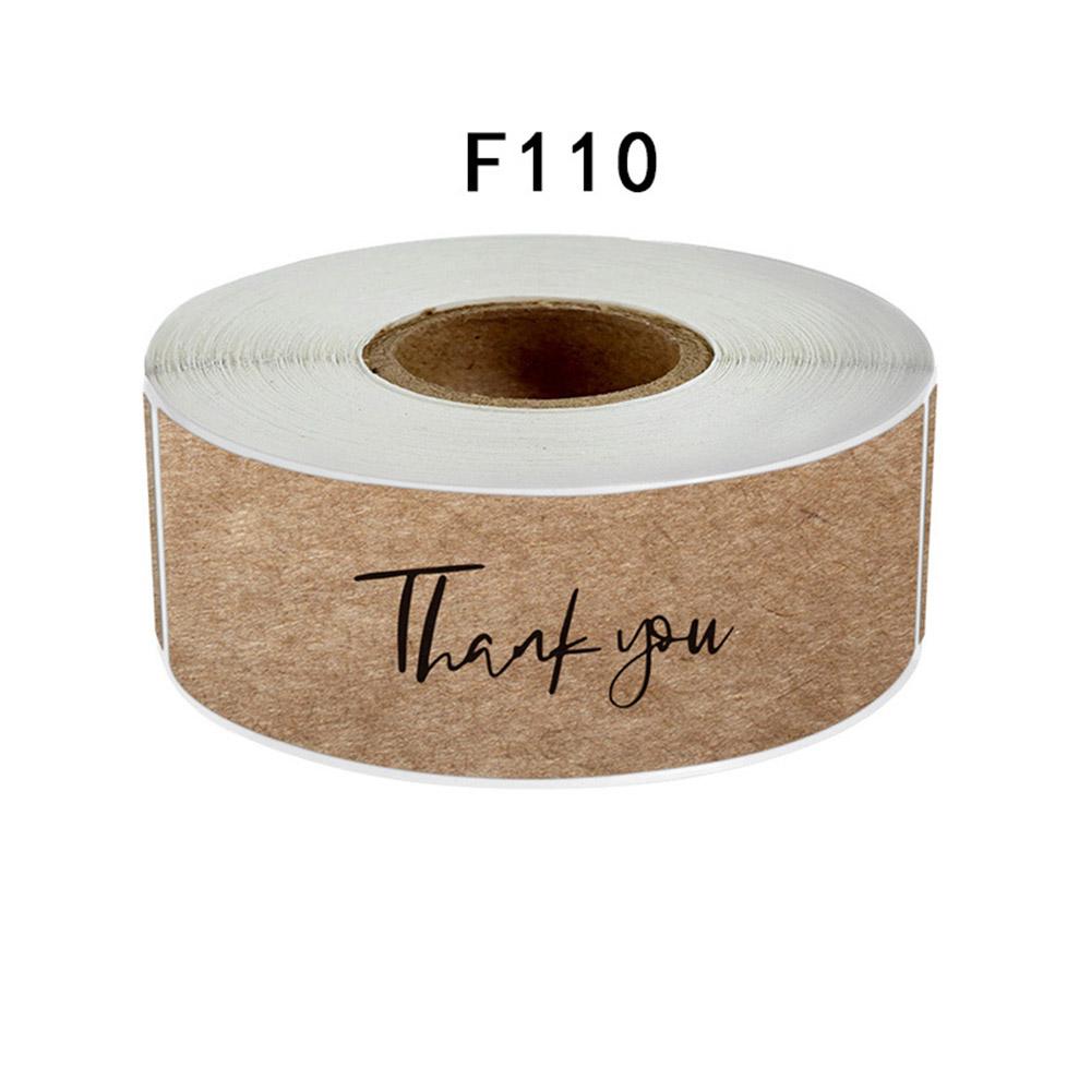 120PCS/Roll Rectangle Envelope Sealing Stationery Handmade Labels Kraft Paper Decals Thank You For Your Order Stickers Business