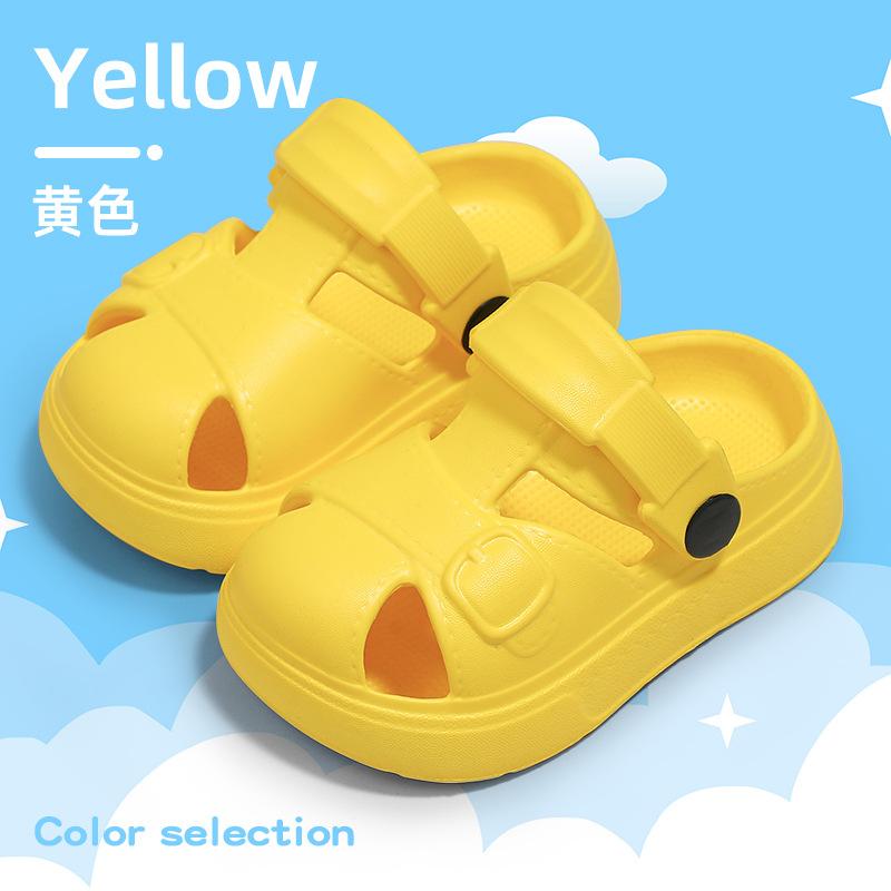 Kids EVA Clogs Summer Non Slip Soft Sole Sandals Two Way Wear Boys Girls Protective Toe Beach Shoes