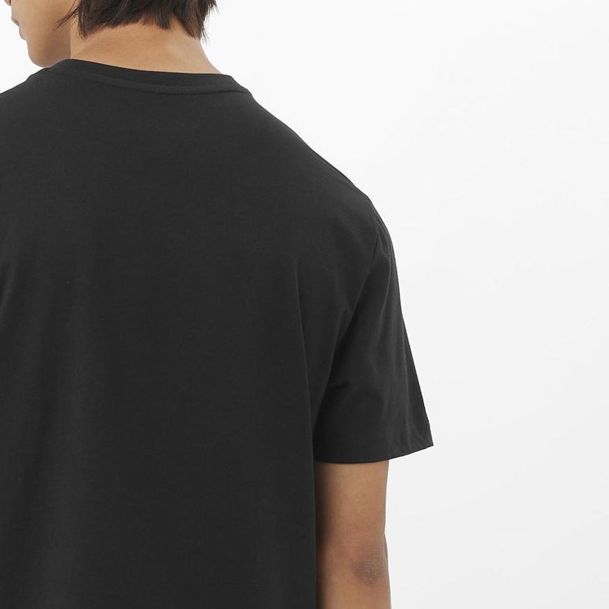 SALOMON Comfortable Casual Round Neck Short Sleeve T-Shirt Men Tops Deep-Black LC2526200