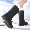 New women's rain shoes velvet medium tube outdoor waterproof thick-soled rubber shoes high tube fashion women's rain boots wear-resistant overshoes