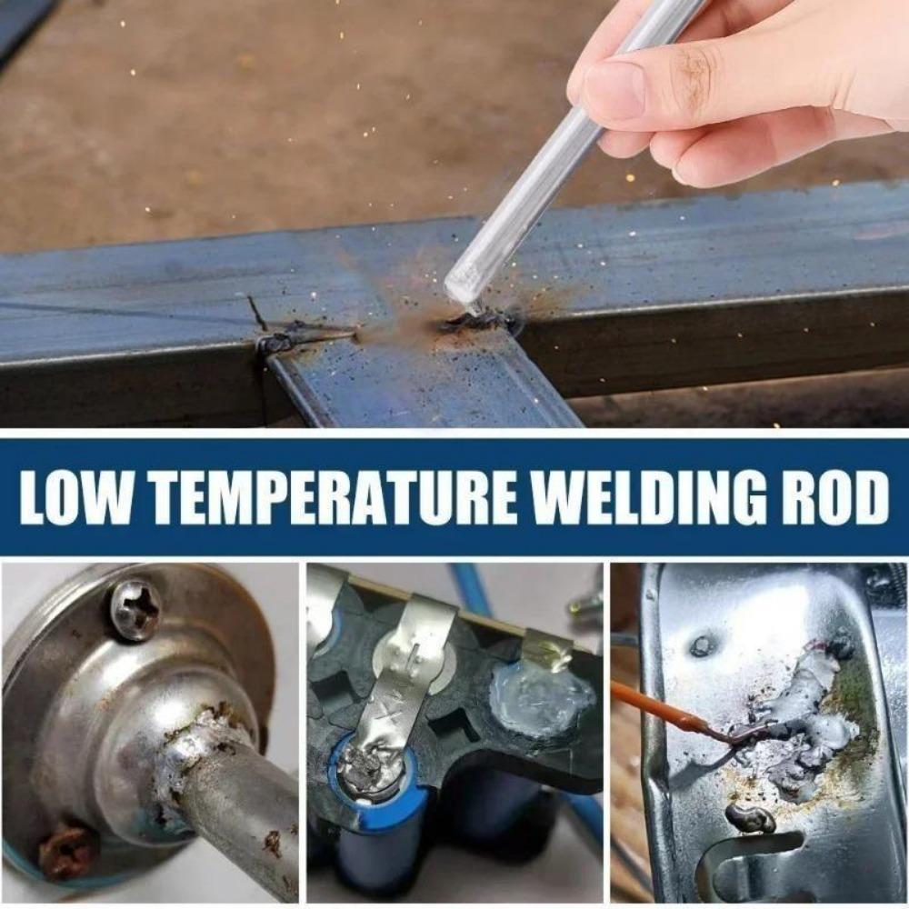 100/10PCS Aluminum Welding Rods Easy Melt Low Temperature Universal Silver Welding Cored Wire Solder Repair Holes Hand Tools