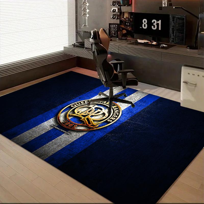 1PC Blue And White Queens Park Floor Mat for Living Room, Game Rooms, Office, Bedroom, Office Floor Mat Playful Design, Christmas fan gifts