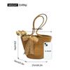 Gewebte Strohtasche für Damen, Großes Fassungsvermögen, Wolle und Baumwollgarn, Modische Herbst- und Winter-Vielseitige Umhängetasche, Strandtasche, Tragetasche