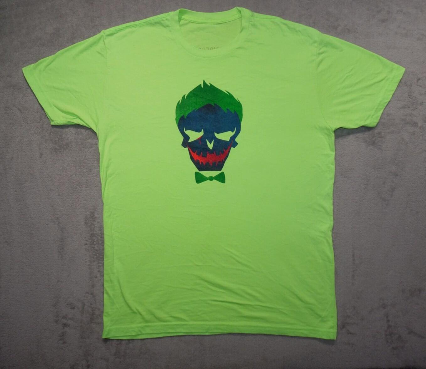 Joker Suicide Squad Movie Fluorescent Neon Green High Vis T Shirt Large S разноцветный