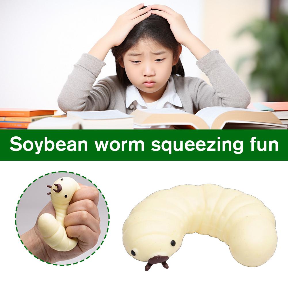 Squishy Soybean Bug Pressure Reduction soft Soybean Toy Soybean bug pinching fun Sensory Anxiety Relief Gift