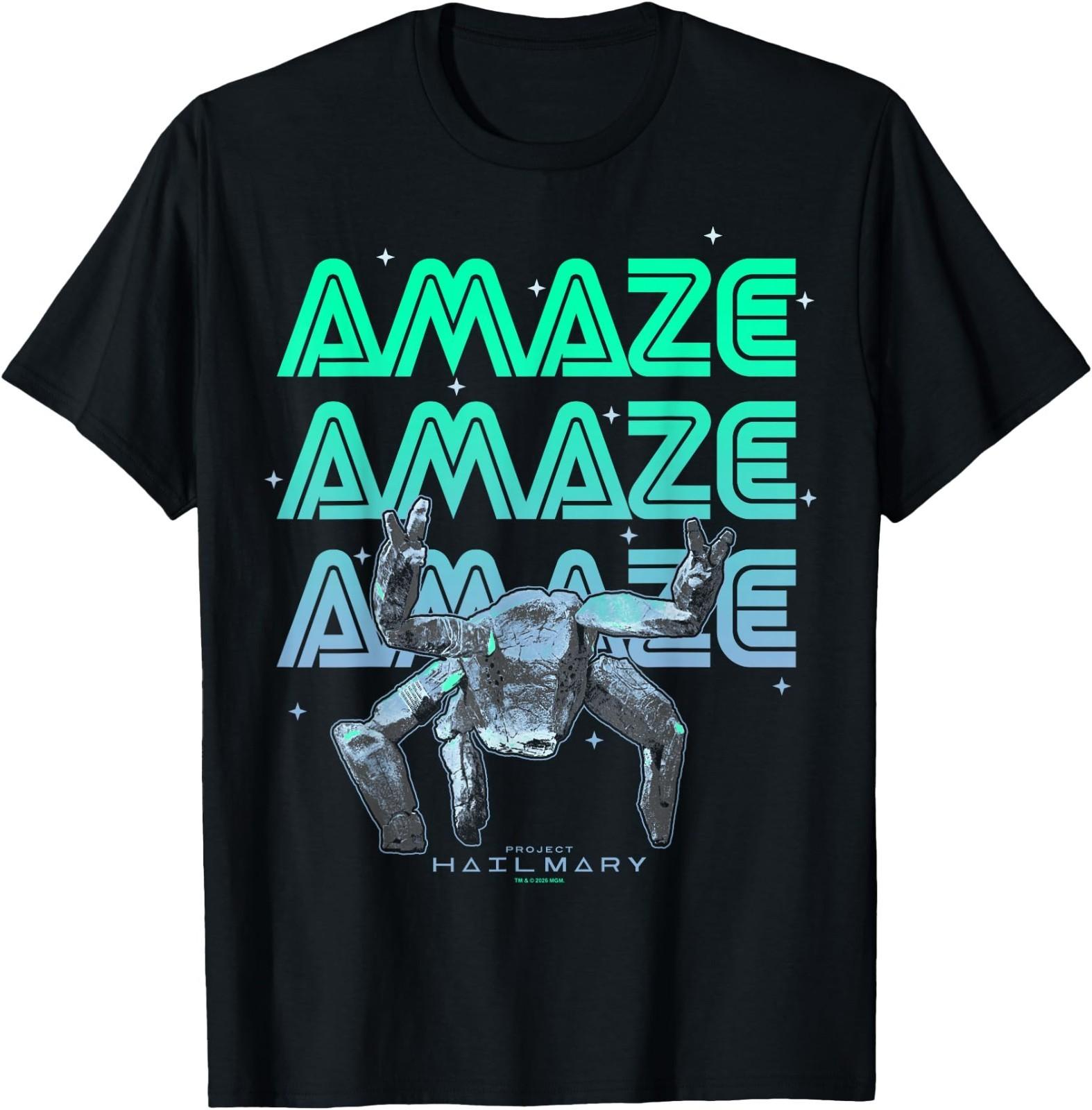 Project Hail Mary Amazing Rocky The Alien Neon Portrait Graphic Tees and T Shirt S