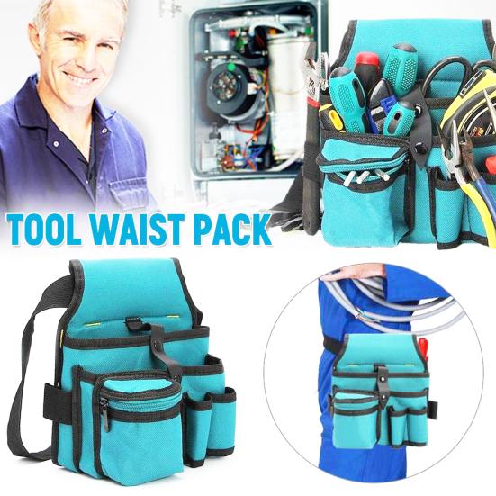 Oxford Fabric Electrician Tool Waist Bag Organizer Wrench Hardware Storage Pouch