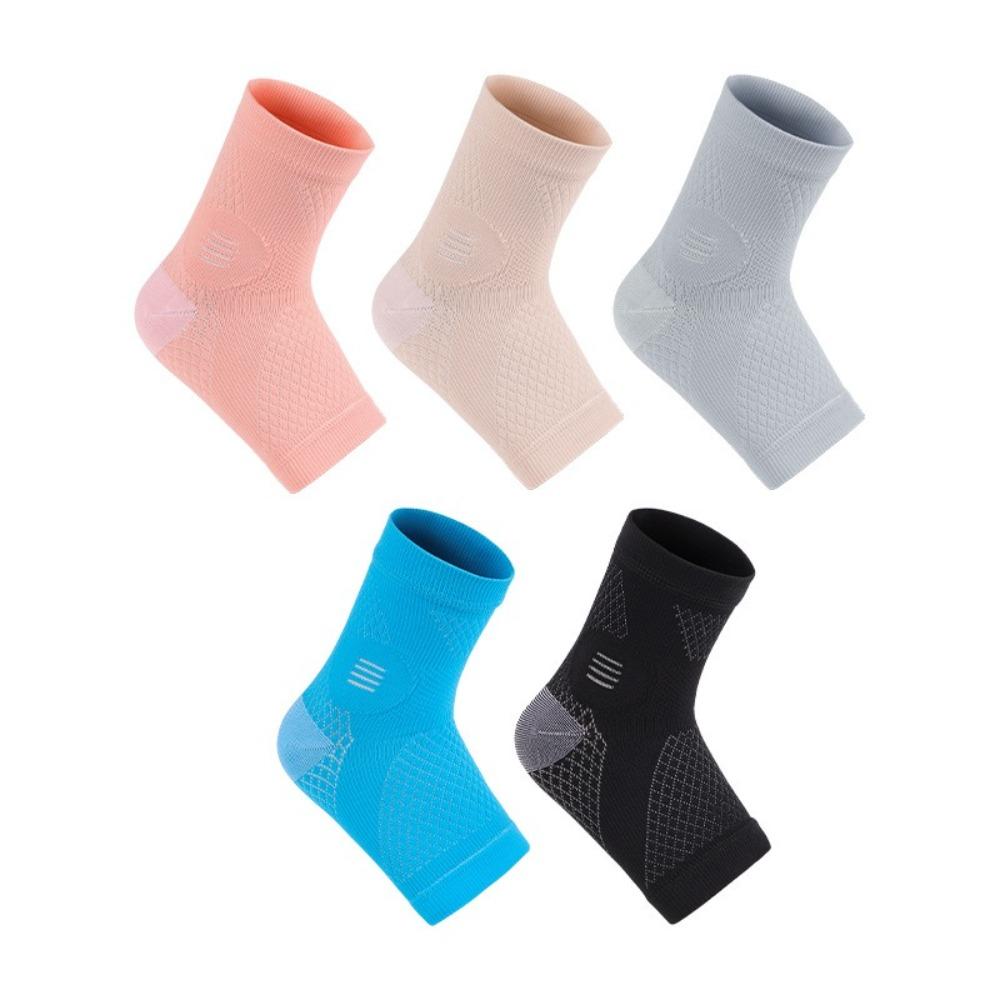 1Pair Anti Sprain Sports Ankle Brace Reduce Vibration Joint Protection Compression Socks Sweat Absorption Elastic