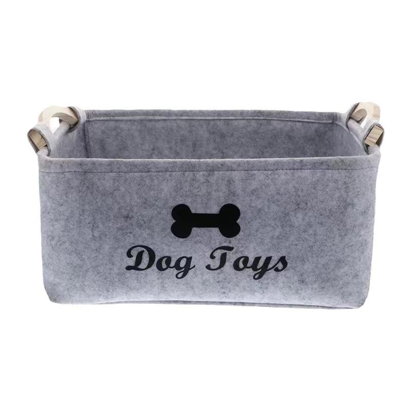 Thick Felt Dog Toy & Snack Storage Basket