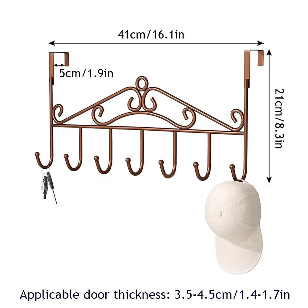 Behind The Door Hooks Household Storage Wall Hanger Hooks No Punch Coat Rack Home Storage Door Hooks Towel Hanger Rack Organizer