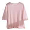 Damen Pullover aus 100% reinem Kaschmir - Vielseitiger lockerer Schnitt, Rundhalsausschnitt, Kurzarm Strickware für Herbst/Winter