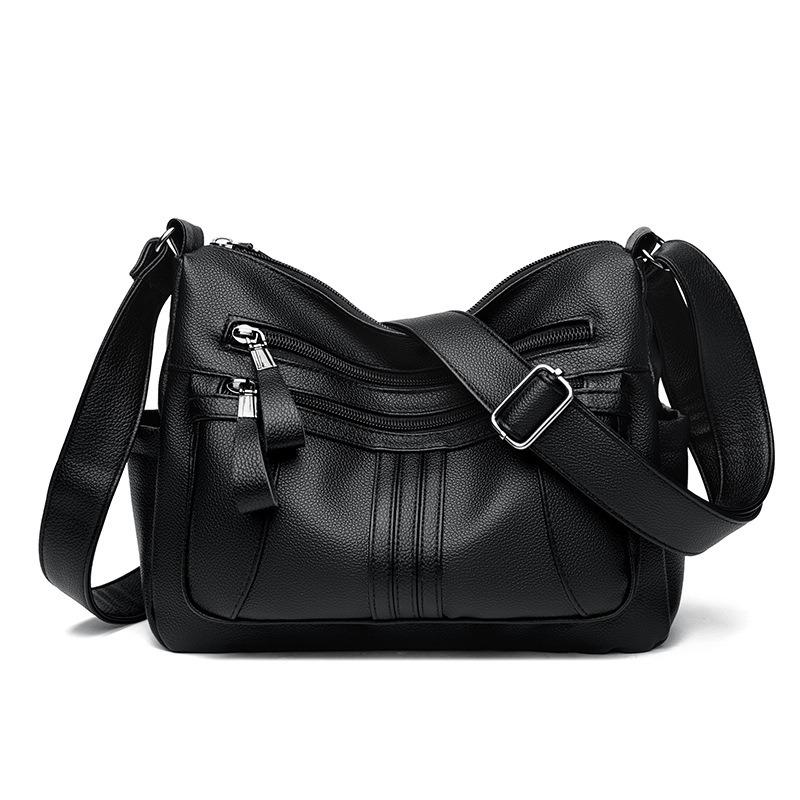 Solid Color Shoulder Crossbody Bag